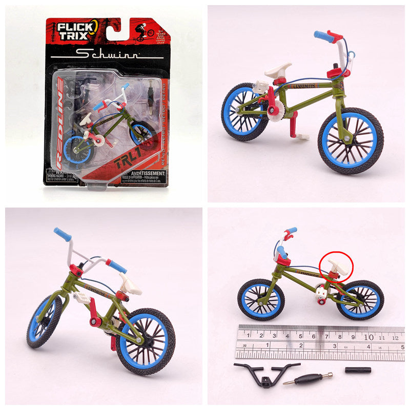 Premium FLICK TRIX Miniature BMX Finger Bike - Diecast Metal DeathTrap Bicycle Toy for Kids & Adults - Perfect Gift for BMX Lovers, Office Desk Decor & Stress Relief Fidget Toy