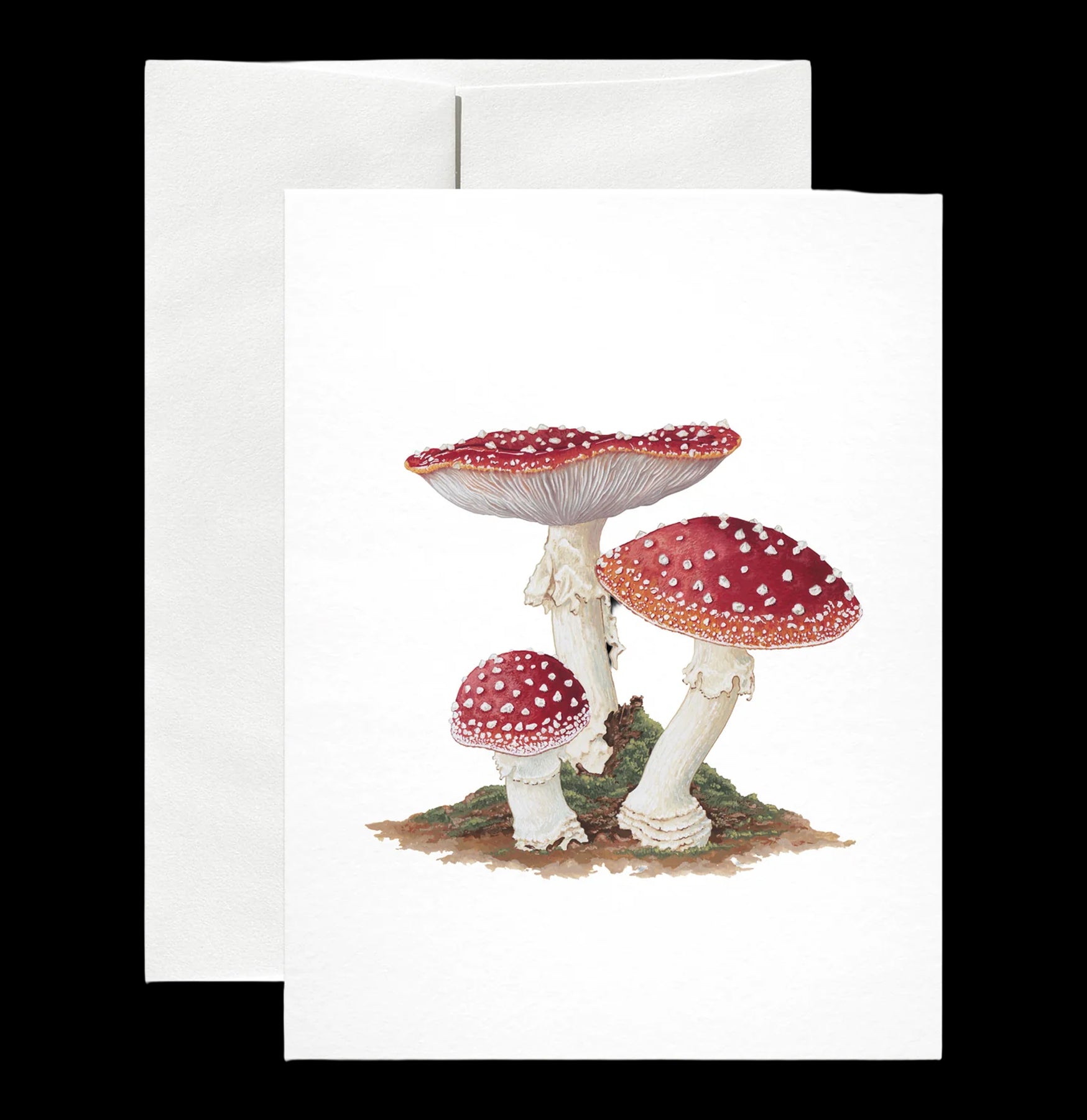 Amanita Muscaria Mushroom Greeting Card - Whimsical Fungi Art for Birthdays, Holidays & Special Occasions