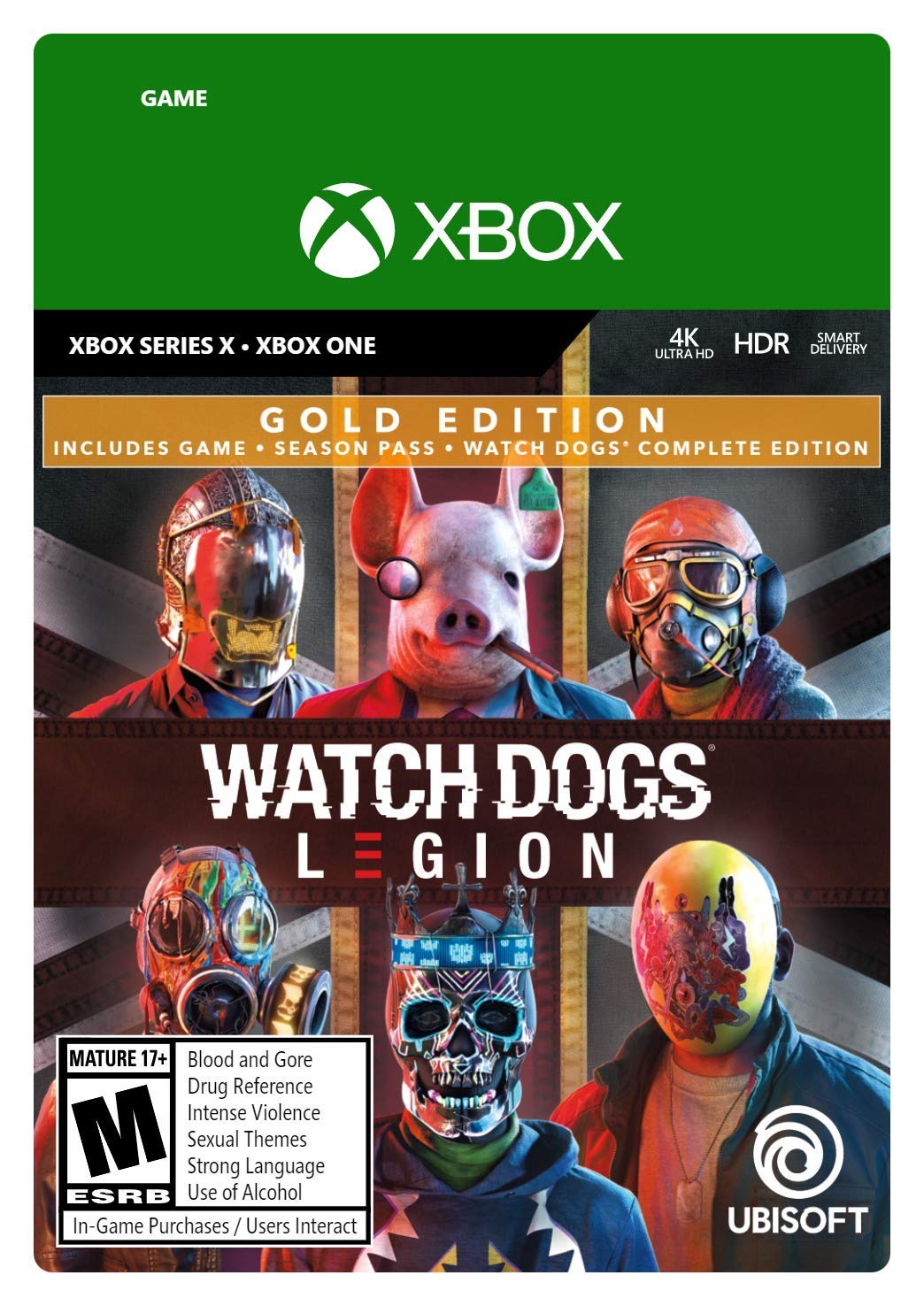 Watch Dogs: Legion Gold Edition - Xbox Series X|S & Xbox One Digital Code | Open-World Action Game for Next-Gen Consoles | Perfect for Fans of Cyberpunk & Stealth Gameplay