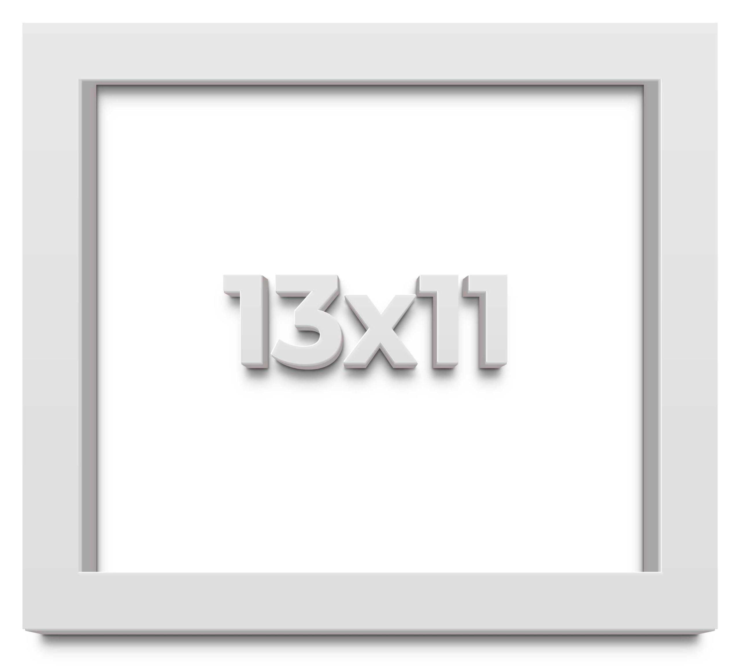 13x11 White Shadow Box Display Frame - 2 Inch Rabbet Depth, 1.25 Inch Moulding Width with Shatter-Resistant Acrylic Plexiglass, Foam Board Backing & Hanging Hardware - Perfect for Memorabilia, Photos, and 3D Keepsakes Display