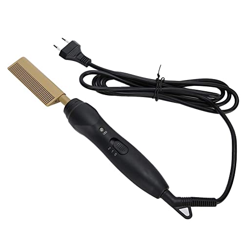 Hot Comb Hair Straightener & Straightening Brush - Quick Heating, Reduces Split Ends & Frizz for Hair & Beard | Perfect for Home Styling & Salon Use