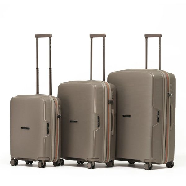 Tosca BEL AIR TCA510 3-Piece Luggage Set (29in 25in 20in) Champagne - Perfect for Travel, Business Trips & Vacations
