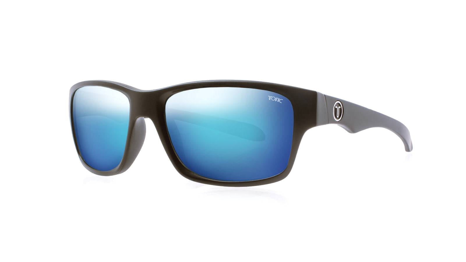 Matte Black-Blue Mirror Lens