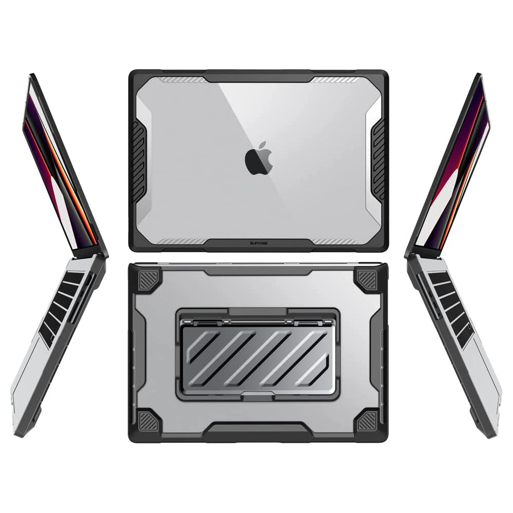 Apple MacBook Pro 16 inch (2021/2023) Unicorn Beetle PRO Protective Case with Built-in Kickstand - Shockproof & Scratch Resistant Cover for M1/M2 Chip Models - Perfect for Work, Travel & Outdoor Use (Black)
