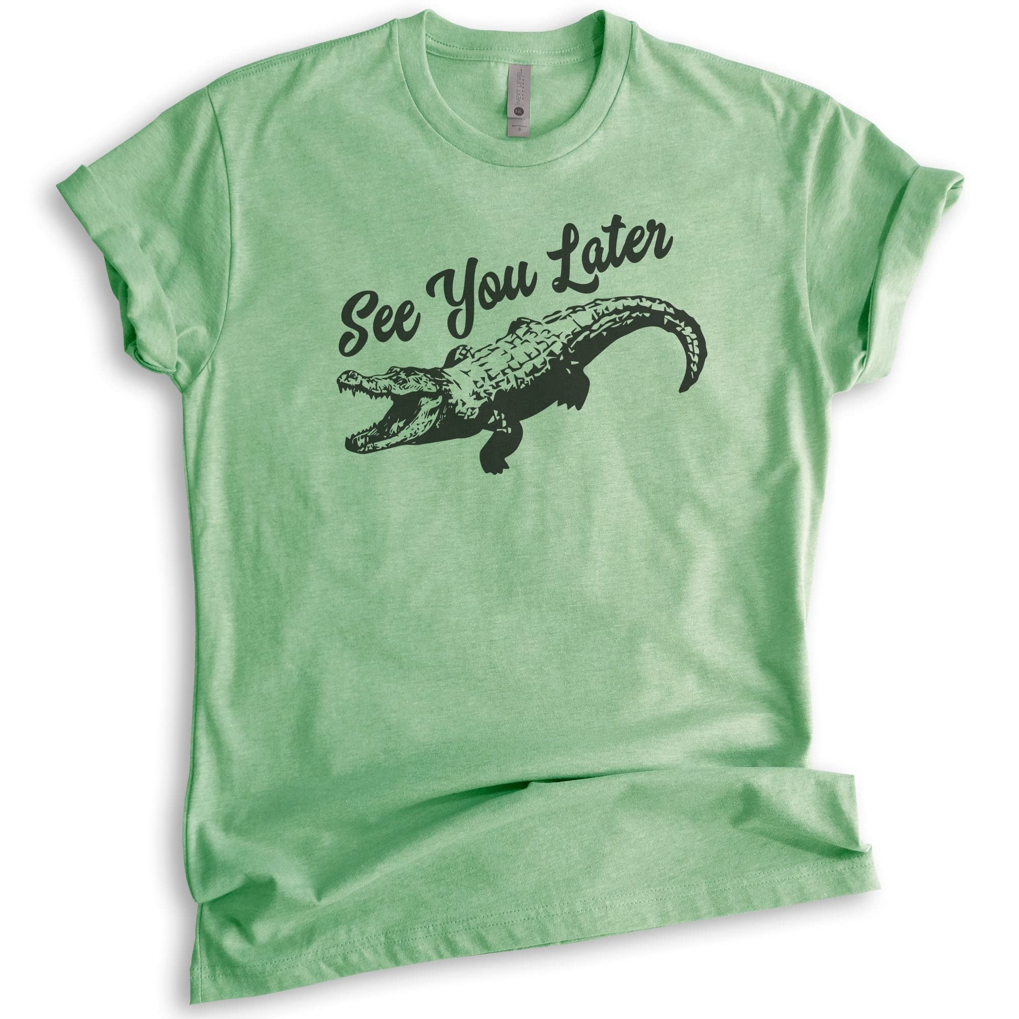 Funny See You Later Alligator T-Shirt - Unisex Men's & Women's Graphic Tee - Gator & Swamp Theme Shirt for Casual Wear, Parties, and Outdoor Adventures