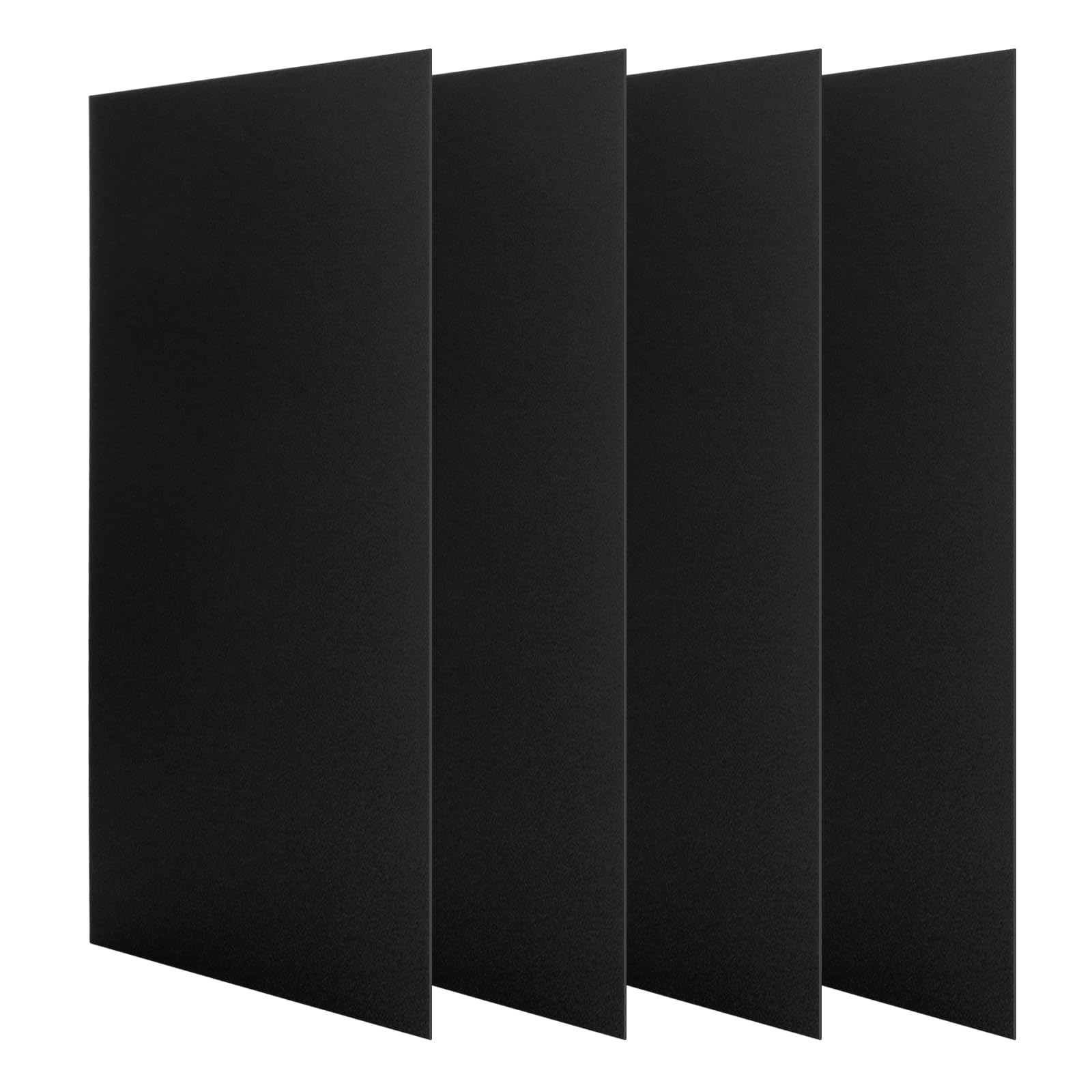 4PCS 6x12 Inch Black Anodized Aluminum Sheets (1mm/0.04