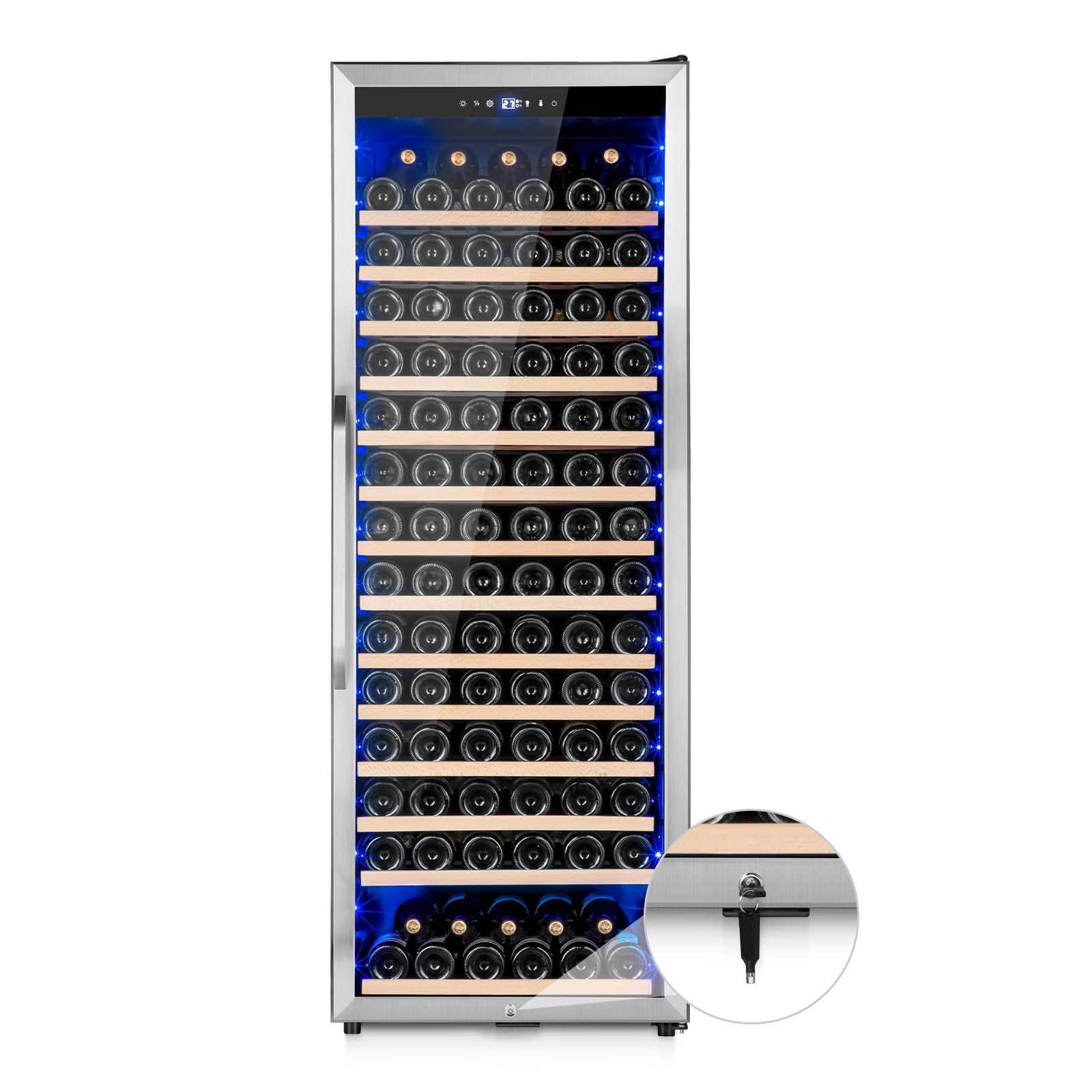 179 Bottle Wine Cooler Refrigerator - Professional Wine Fridge with Powerful Compressor, Ultra Quiet Operation & Elegant Design - Perfect for Wine Cellars, Restaurants, Bars and Home Wine Storage