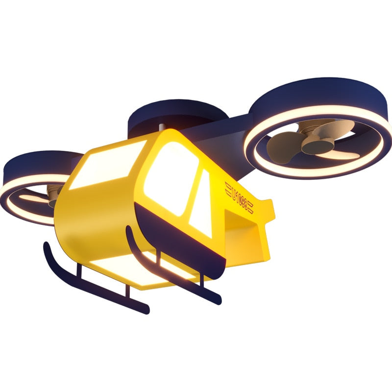 Airplane-Themed LED Light and Fan - Stylish Cooling for Bedroom, Office & Kids Room | Perfect for Home Decor & Summer Comfort