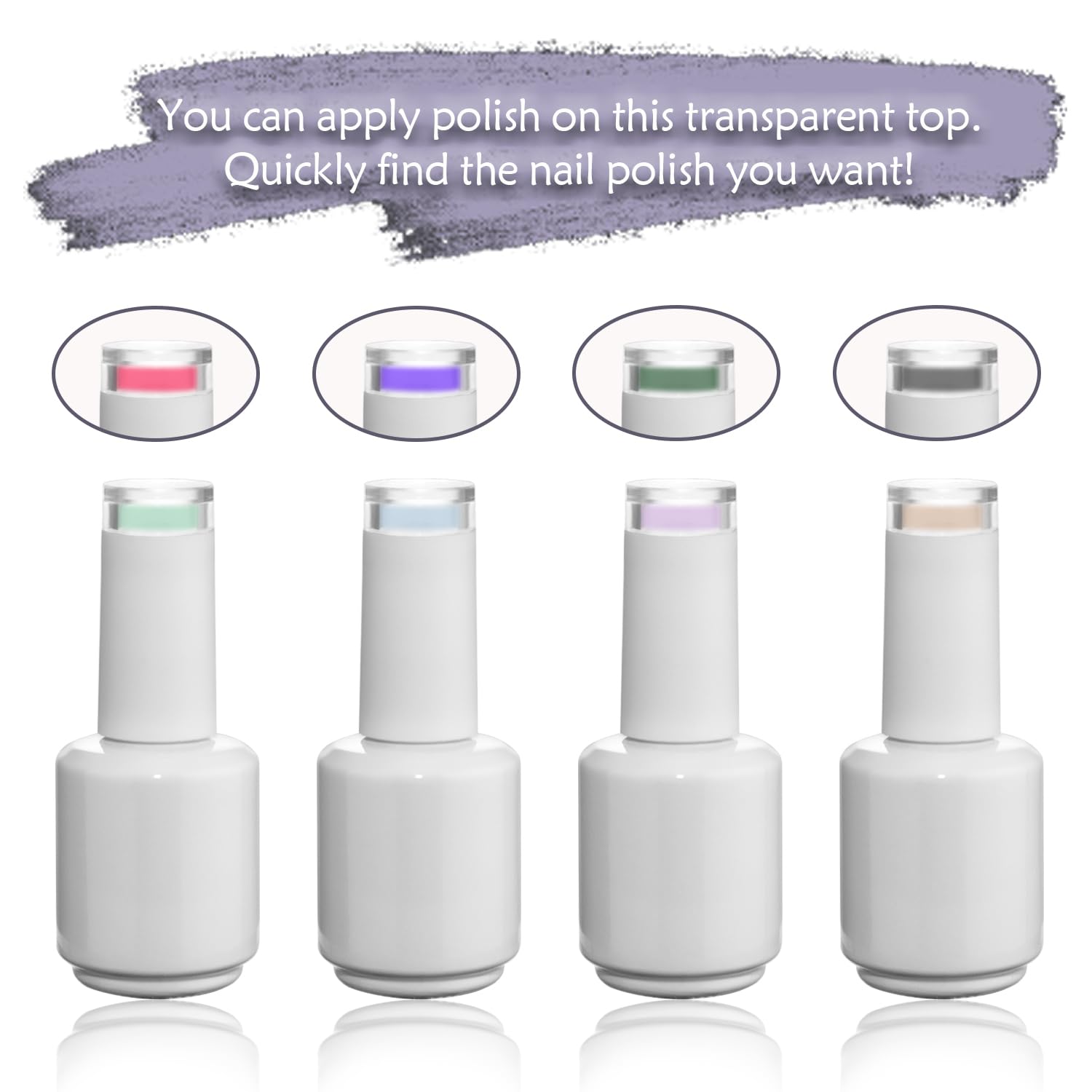 15ML Empty Gel Nail Polish Bottles with Mixing Balls & Funnels - 6 Pack Refillable UV Safe White Nail Polish Containers for DIY Nail Art, Salon & Home Manicure Use