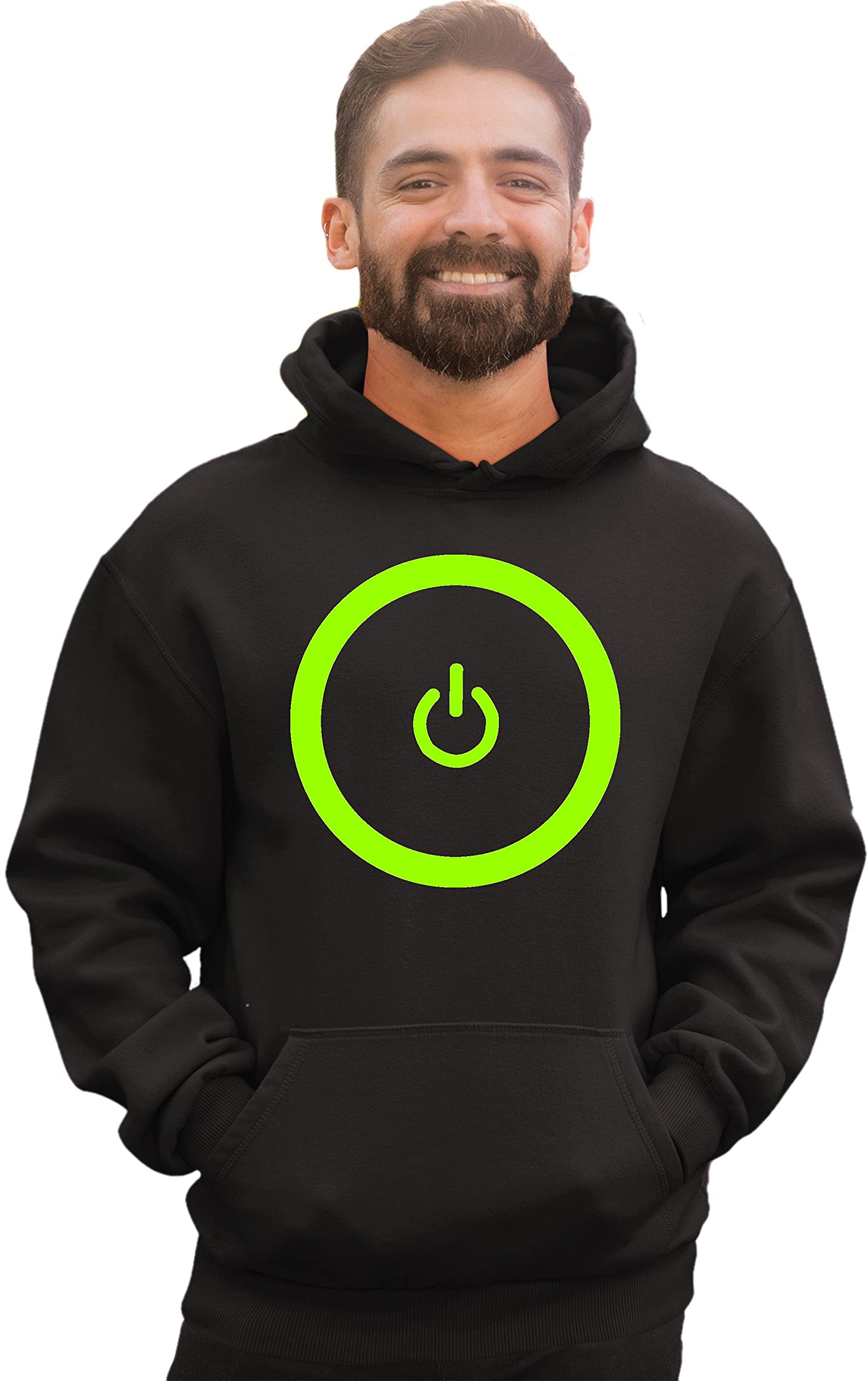 Go All Out Gaming Power Button Gamer Pride Unisex Sweatshirt Hoodie - Perfect for Esports, Gaming Events & Casual Wear