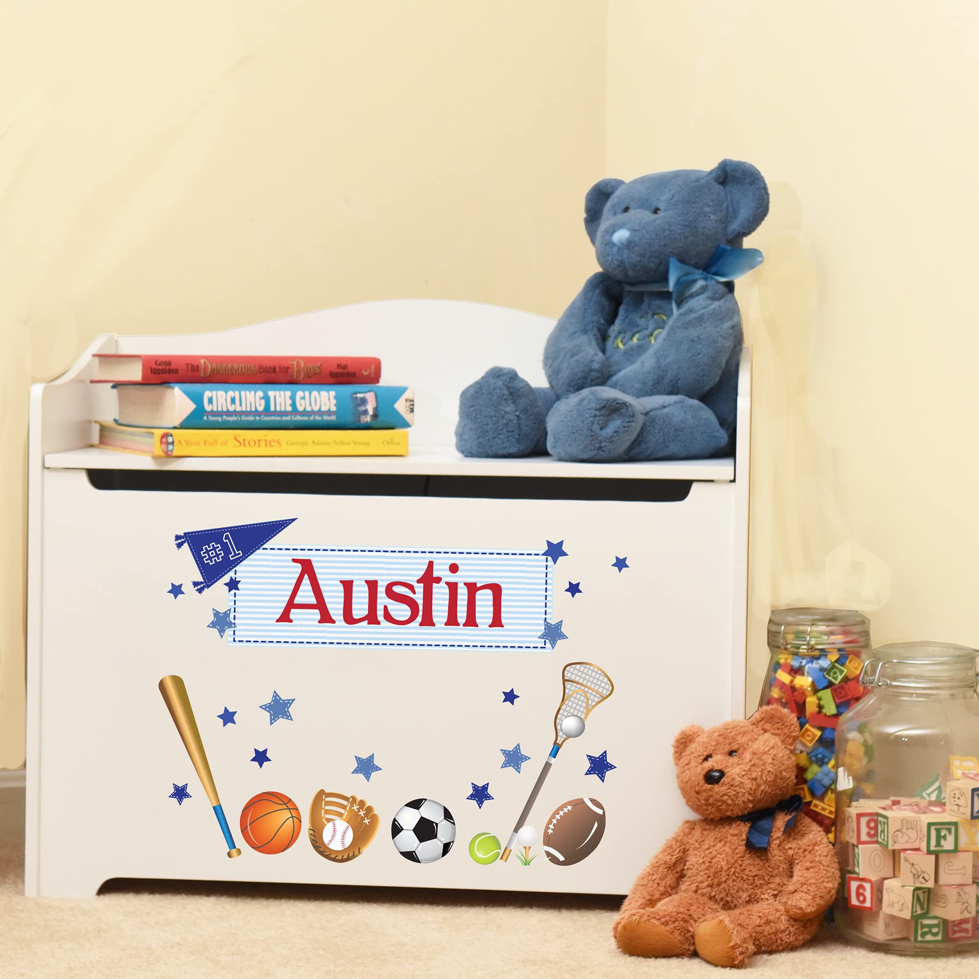 Personalized Pink Gray Elephant Toy Box Bench with Lid - Custom Wooden Toy Storage Chest for Nursery, Playroom & Bedroom - Multi-Functional Seat & Decor Organizer | Perfect for Kids' Room Organization & Playtime Storage