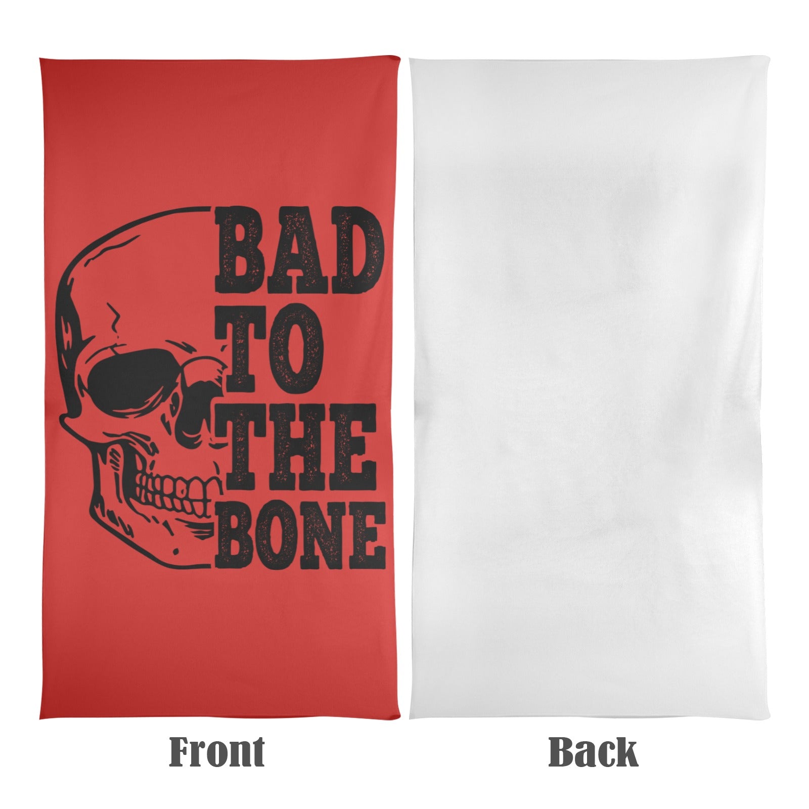 Bad To The Bone Beach Towel - Extra Large Sandproof Quick Dry Towel for Pool, Beach, Yoga & Outdoor Activities - Cool Skull Design Summer Essential