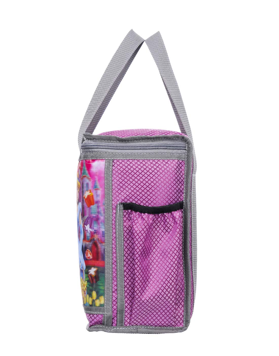 3D Printed RS Polyester School Lunch Bag for Girls - Pink | Stylish & Durable Tiffin Bag for School, Picnic, and Travel | Perfect for Kids & Teens