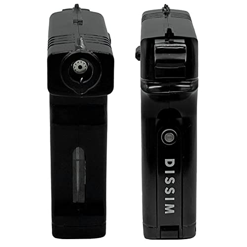 Refillable Butane Hammer Torch Lighter - Adjustable Flame & Windproof for Candles, Cigars, BBQ, Camping & Outdoor Use (Black)