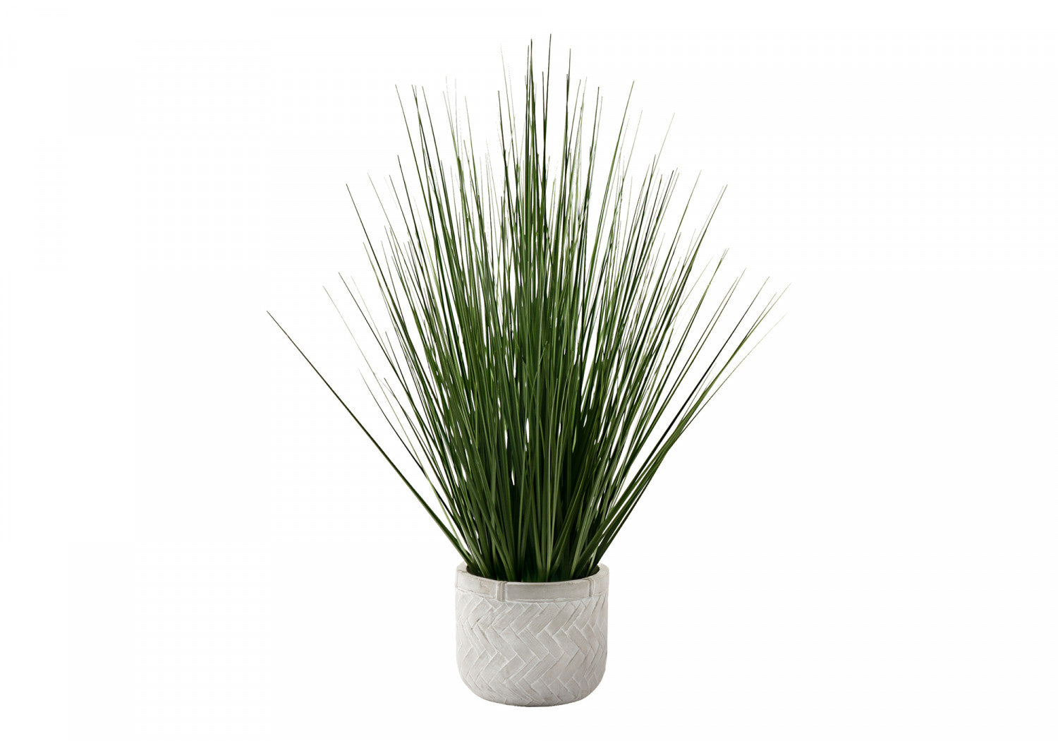 21 Pack Artificial Grass Plants in 4 White Pots - Realistic Fake Greenery for Home Office Decor, Indoor Outdoor Tabletop Centerpiece