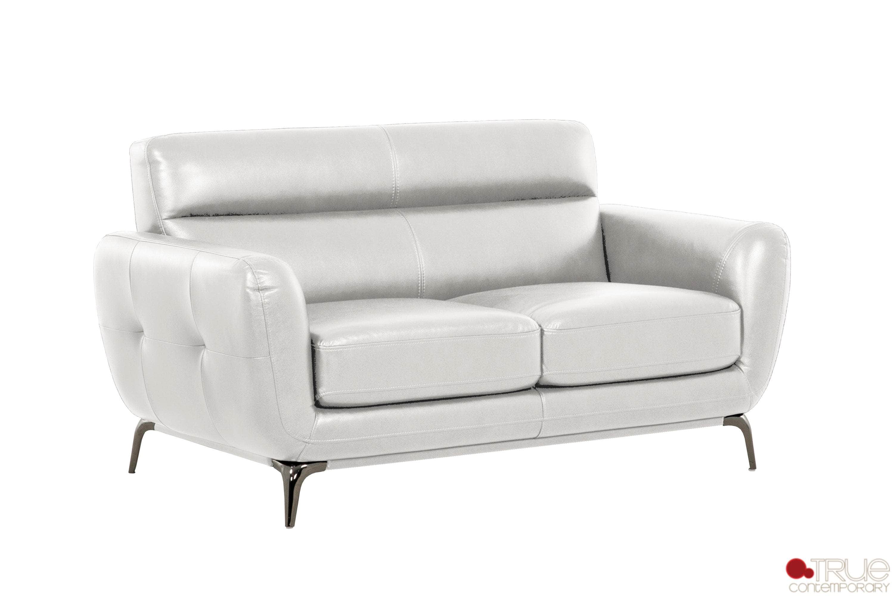 William Tufted Faux Leather Loveseat Sofa - 2 Color Options | Modern Small Space Living Room Furniture | Perfect for Apartments, Dorms & Cozy Spaces