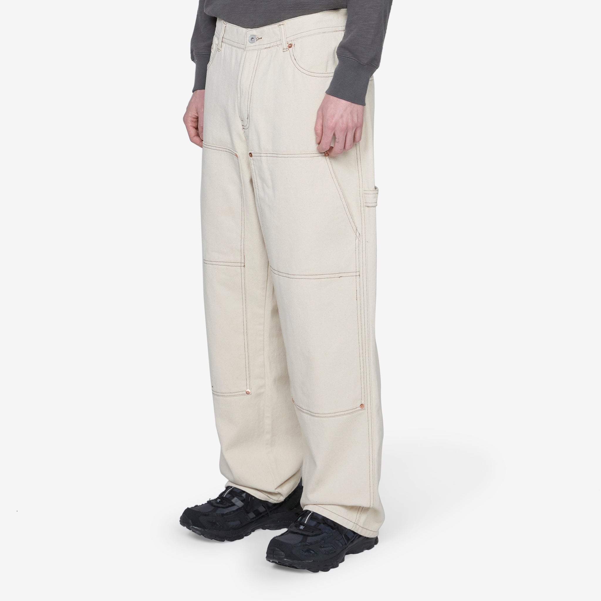Double Knee Denim Pants for Men - Durable Workwear Jeans with Reinforced Knees | Perfect for Construction, Carpentry & Outdoor Activities