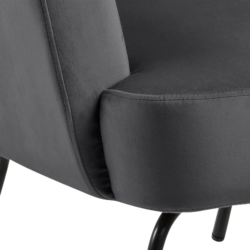 MONROE Modern Lounge Chair - Dark Grey Upholstered Accent Chair for Living Room, Bedroom, or Office - Comfortable Reading & Relaxation Chair with Sturdy Frame