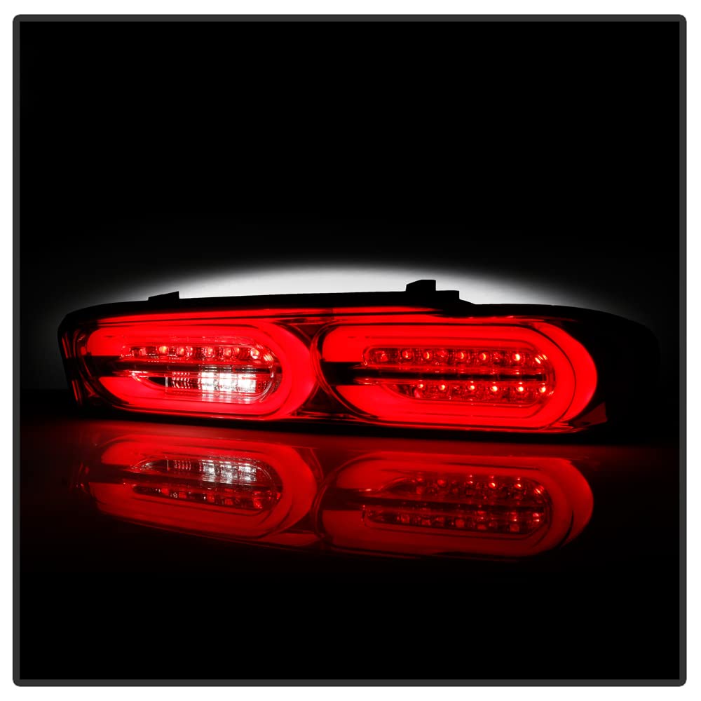 ACANII Full LED Tail Lights with Sequential Turn Signals for 2016-2018 Chevy Camaro - Chrome Replacement Lamps for Factory Incandescent Models | Upgrade Your Ride for Night Driving & Car Shows