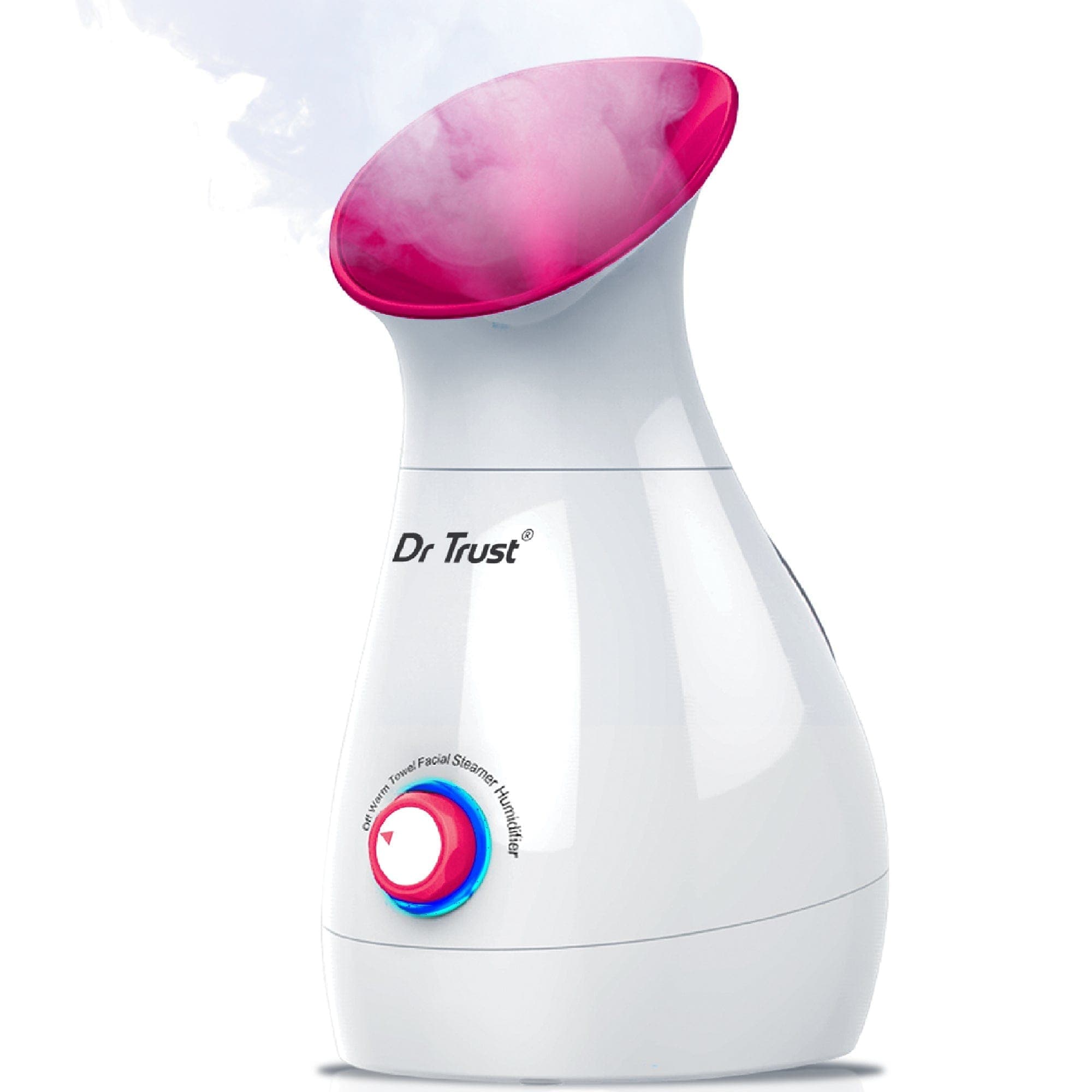 Dr Trust USA 3-in-1 Nano Ionic Facial Steamer & Vaporizer for Skin Care - Pink (Model 905) | Professional Facial Spa Treatment at Home for Hydration & Deep Cleansing