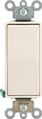 Light Almond Decora Rocker Switch - Quiet for Home & Office