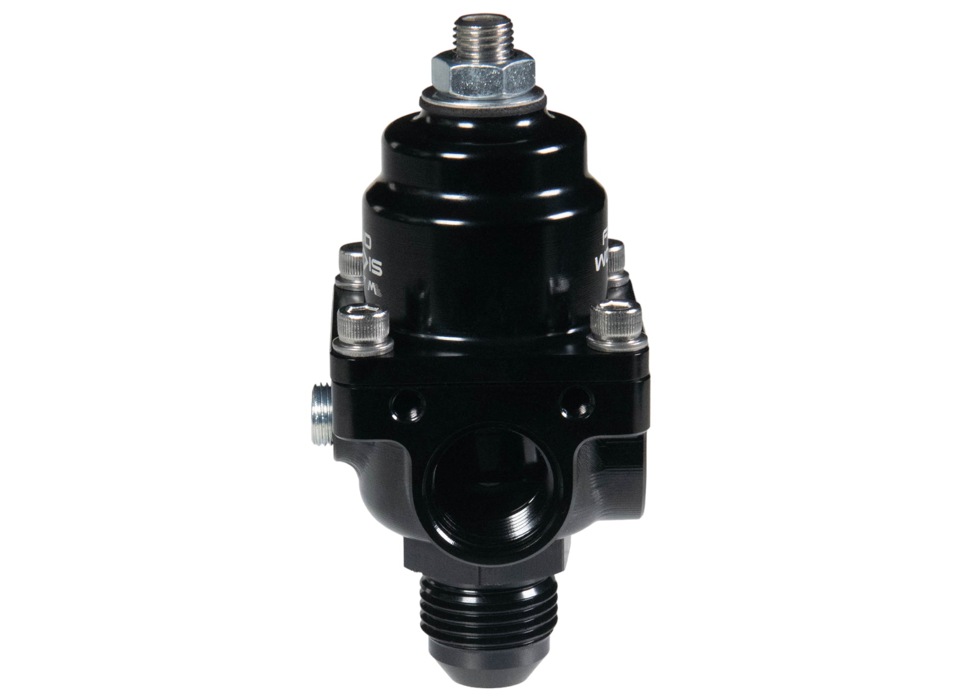 Fluidworks 1-10 GPM Fuel Pressure Regulator 35-70 PSI with 90 Degree Fittings - Ideal for Automotive Fuel Systems, Marine Engines & Industrial Applications