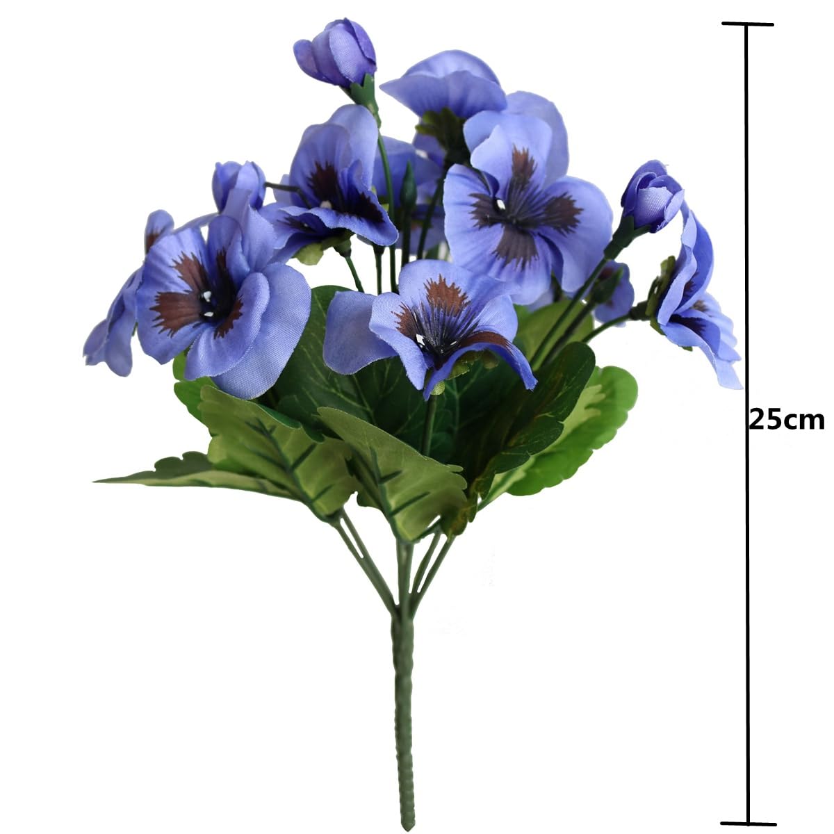 6PCS Artificial Pansy Bushes - Light Purple Faux Plastic Flowers for Indoor Outdoor Home & Garden Decor - Perfect for Table Centerpieces, Wedding Decorations, and Office Greenery