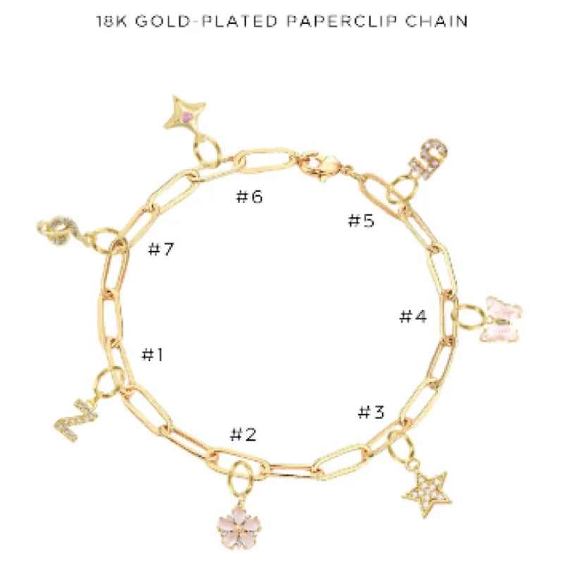 Elegant Charm Bracelet with Assorted Charms - Perfect for Women's Fashion Jewelry & Gift Giving - $54.00 | Ideal for Parties, Weddings & Everyday Wear