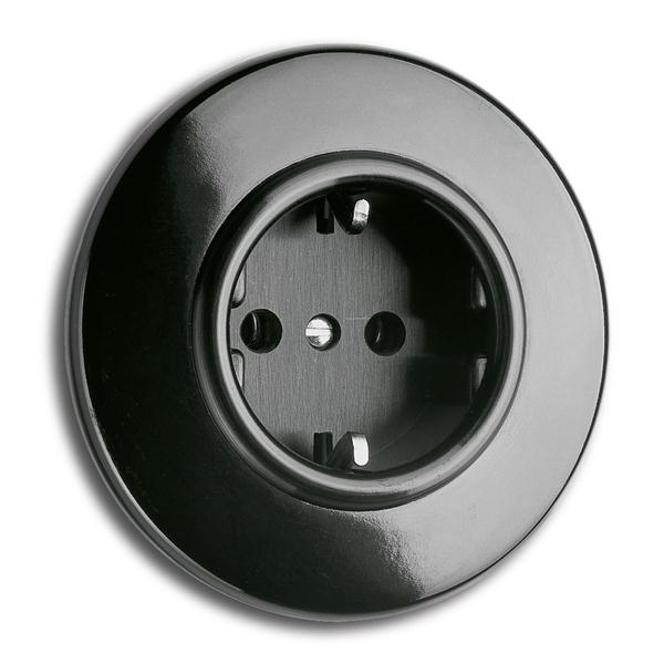 Eluttag Simple Round Bakelite - Vintage Style Electrical Outlet Cover for Home Decor & DIY Projects