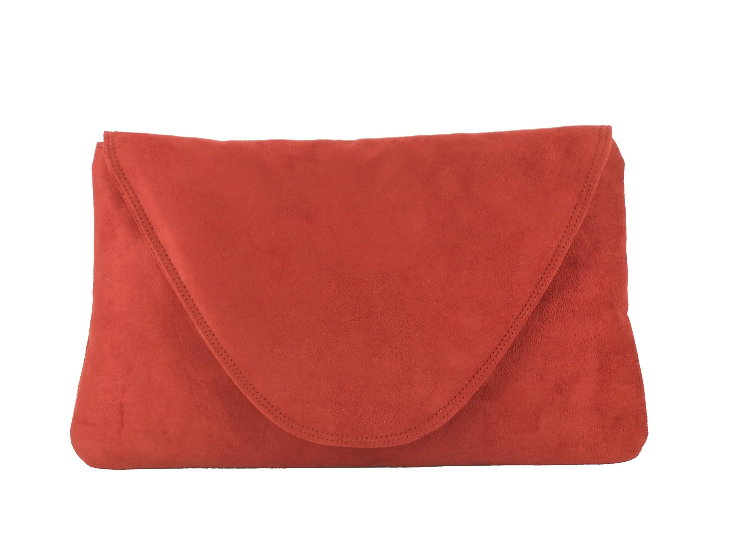 LONI Women's Stylish Large Faux Suede Clutch Shoulder Bag for Wedding, Party, Evening Events - Elegant Handbag for Special Occasions & Date Nights