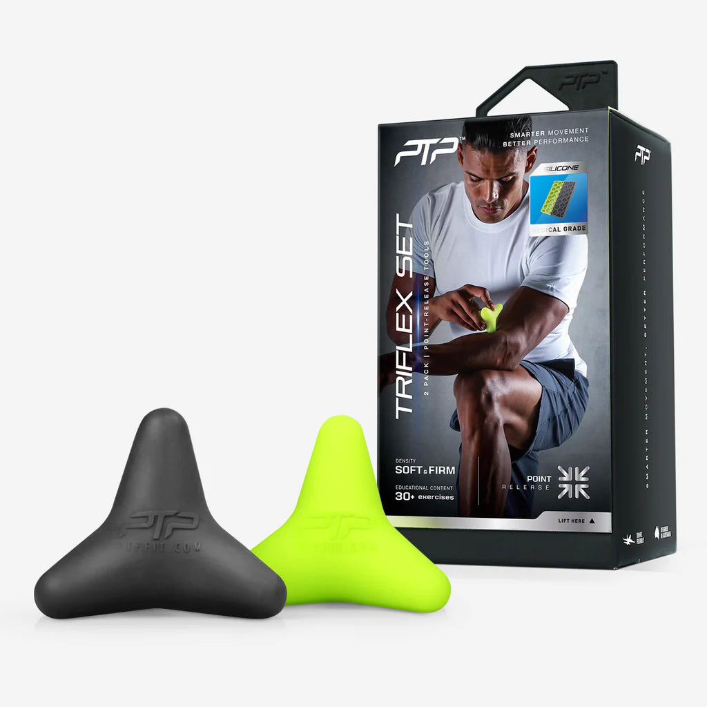 PTP Triflex Combo Resistance Bands Set - Black & Lime Color for Home Workout, Yoga, Pilates and Strength Training