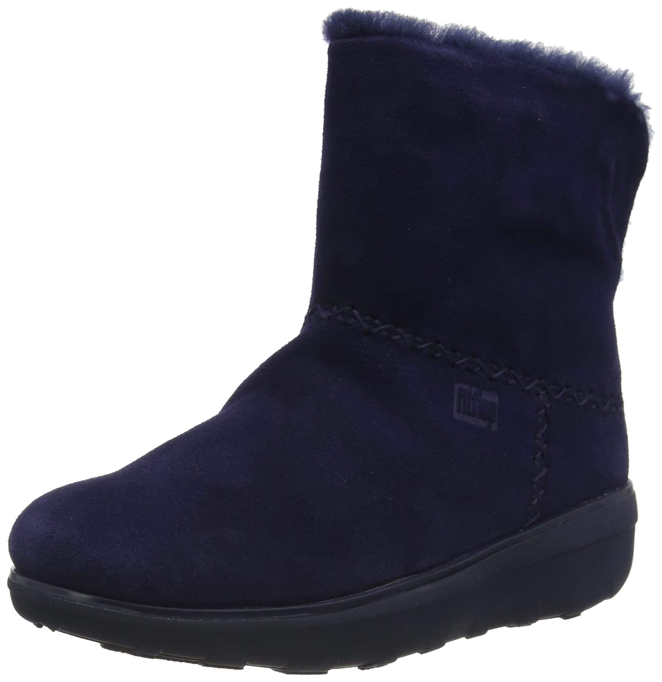 Fitflop Women's Comfort Ankle Boots - Slip Resistant Winter Boots for Walking, Work & Casual Wear - Waterproof Leather Boots with Arch Support for All-Day Comfort