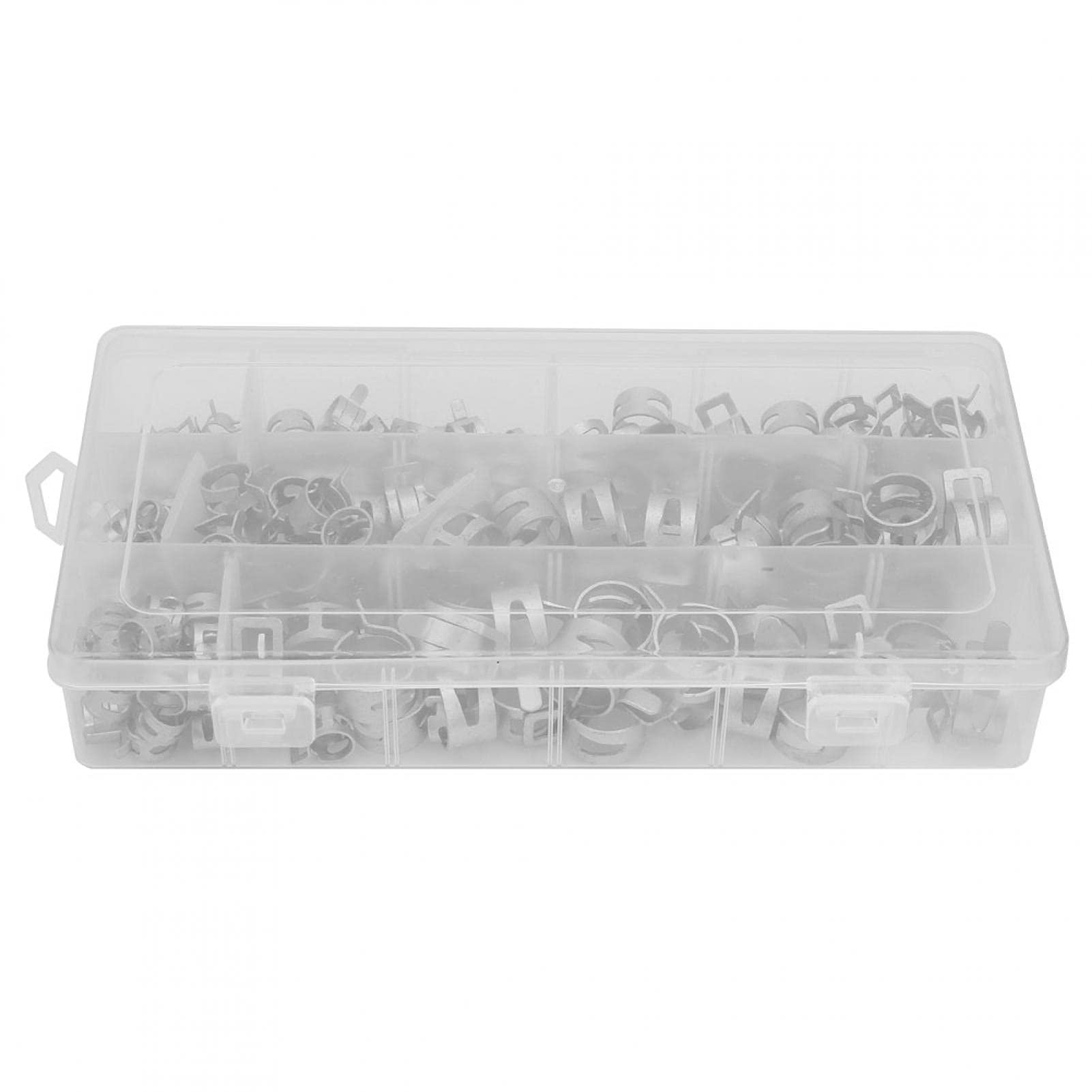 160pcs Multipurpose Hose Clamp Set - Spring Clips & Tube Clamps for Water Pipe, Automotive Fuel Line, Silicone Hose - Durable Metal Pipe Clamps for Plumbing, Car Repair & DIY Projects