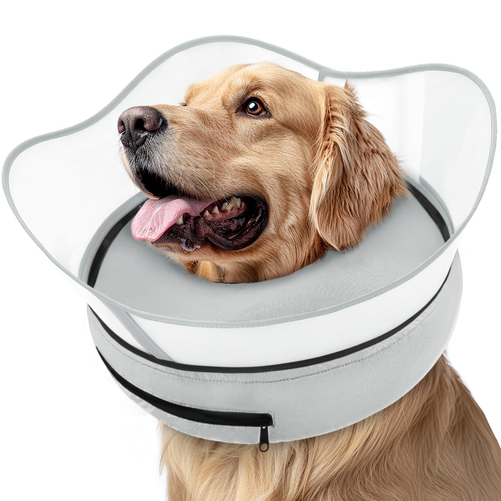 **Inflatable Dog Cone Collar – Soft Post-Surgery Recovery Collar for Small, Medium & Large Dogs – Prevents Licking & Scratching – Comfortable Alternative to Plastic Cones – Perfect for Wound Healing & Pet Recovery**    *(Use Case: Ideal for post-surgery recovery, wound protection, and preventing pets from licking or scratching injuries.)*