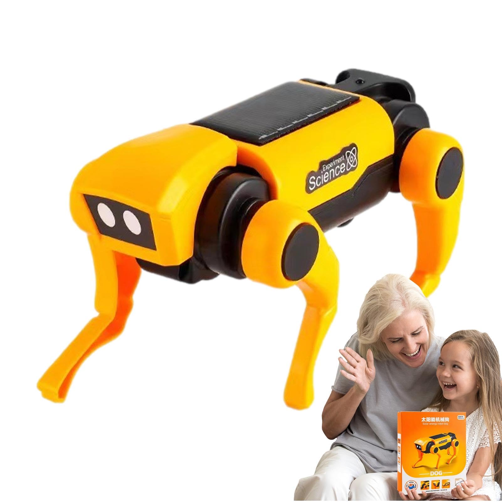 Solar-Powered DIY Robot Dog Kit - Smart Robotic Toy for Dogs, STEM Educational Building Set for Kids | Fun Interactive Pet Companion & Science Project Gift