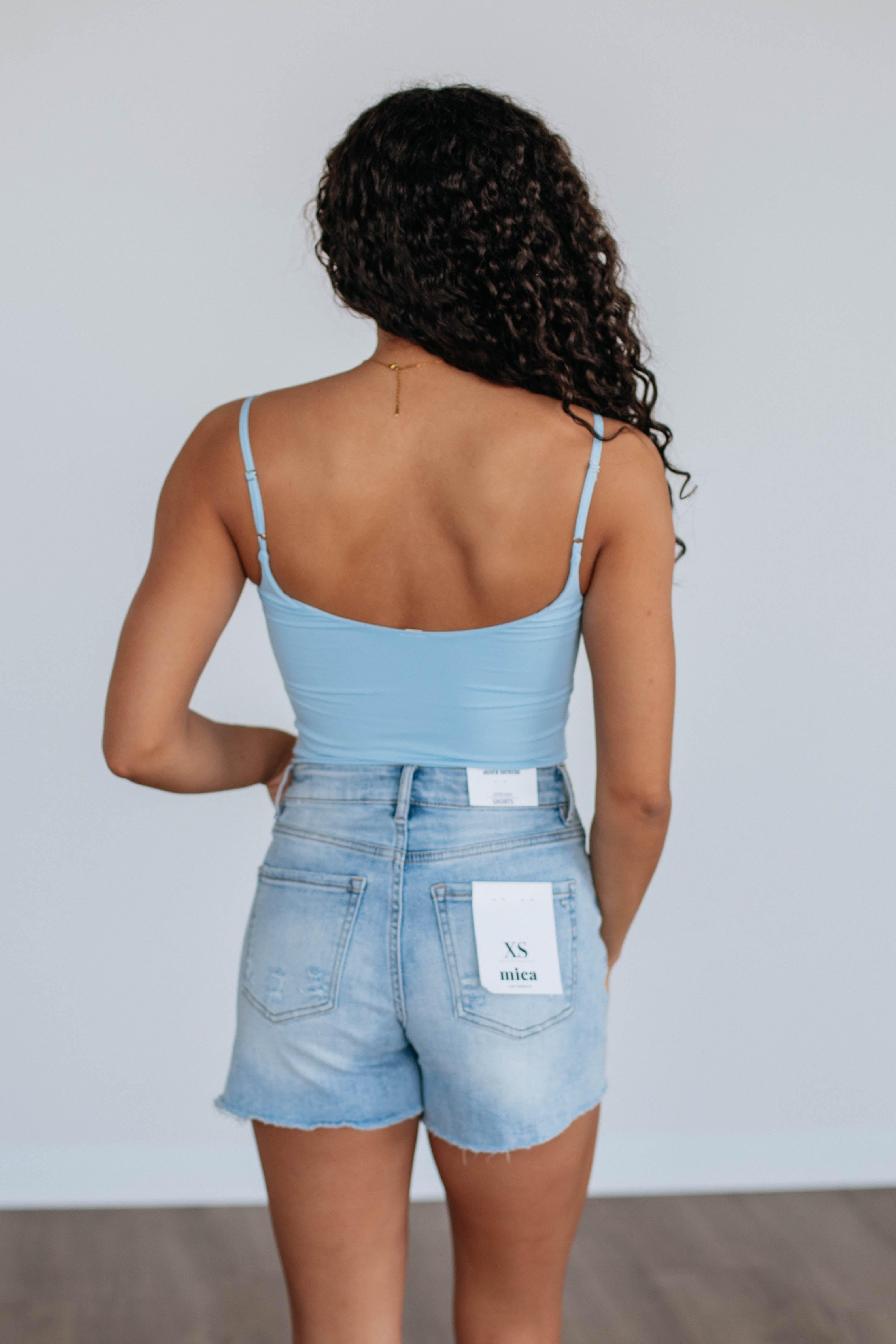 Double Take Bodysuit for Women - Sky Blue Seamless Shapewear for Everyday Comfort & Confidence | Perfect for Work, Date Night & Special Occasions