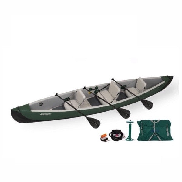 Sea Eagle 16 ft Inflatable Canoe - Lightweight Portable Fishing & Recreational Kayak for Camping, Rivers & Lakes