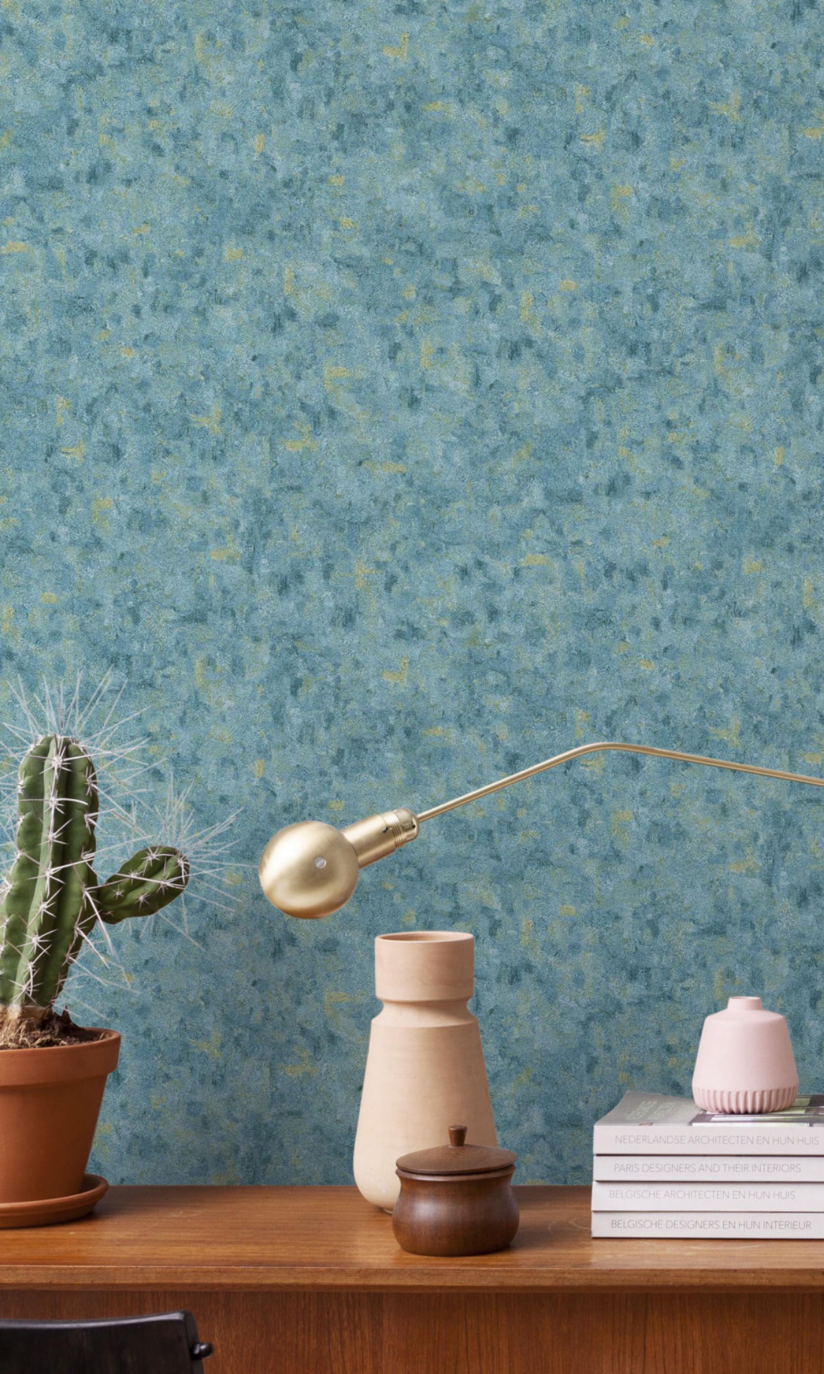 Blue & Yellow Multicolor Textured Paint Wallpaper R5991 - Peel and Stick Removable Wallpaper for Bedroom, Living Room, Nursery, Office - Waterproof Self-Adhesive Wallpaper for Home Decor