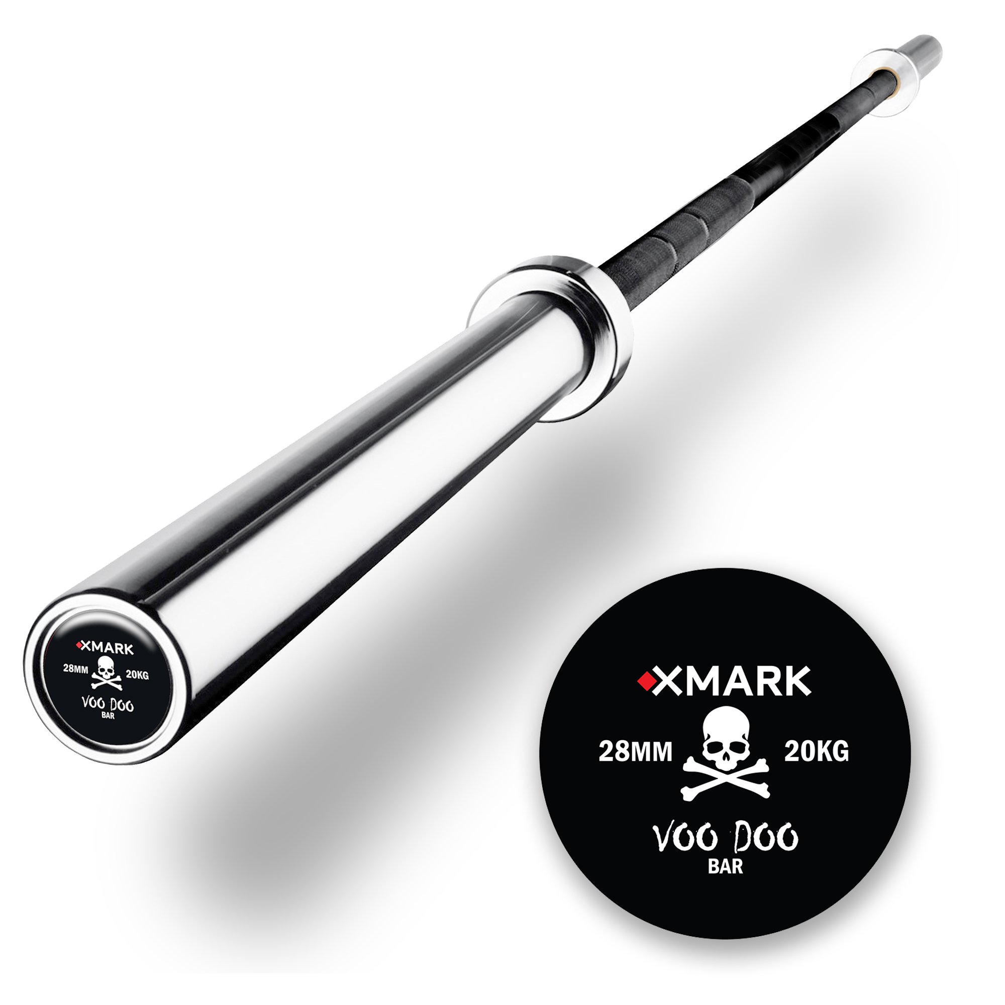XMark Olympic Weight Set with 7' Olympic Barbell Bar - 300LB Black Diamond Weight Plates for Home Gym & Strength Training | Perfect for CrossFit, Powerlifting & Weightlifting Workouts