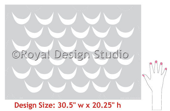 African Wave Wall Stencil - DIY Home Decor Painting Template for Tribal & Boho Style Rooms | Perfect for Bedroom, Nursery, and Living Room Accent Walls