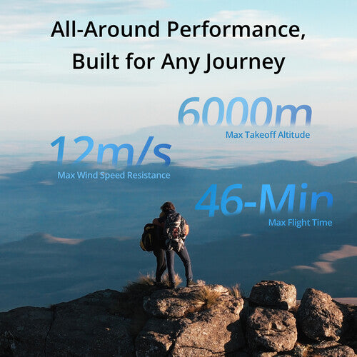 DJI Air 3 Fly More Combo with DJI RC-N2 Remote Controller - 4K Dual Camera Drone with 46-Min Flight Time, Omnidirectional Obstacle Sensing - Perfect for Aerial Photography, Travel Vlogging & Outdoor Adventures