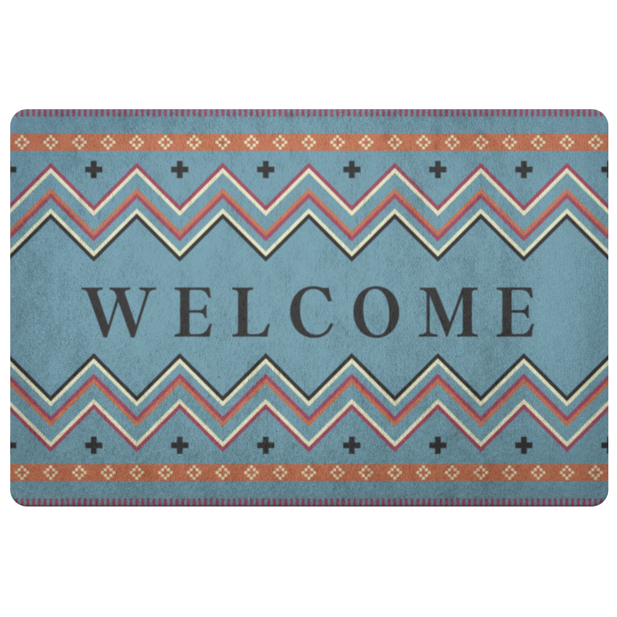 Southwestern Welcome Mat - Lightweight Polyester Doormat for Indoor & Outdoor Use - Perfect for Entryway, Porch, Patio, and Front Door Decor