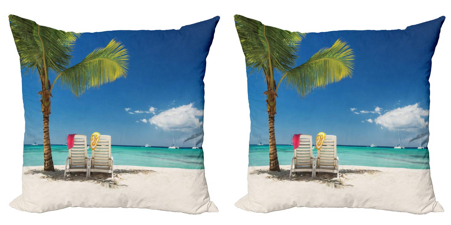 Ambesonne 2-Pack Seaside Decorative Throw Pillow Covers 24