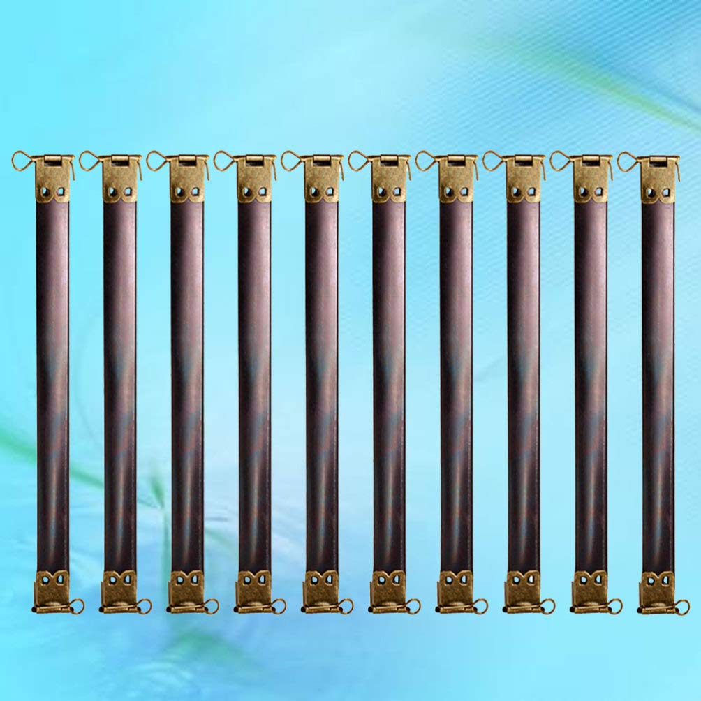 10pcs Vintage Bronze Metal Purse Clasps - 12cm Internal Flex Frames for DIY Clutch Bags, Wallets & Sewing Crafts | Perfect for Retro Purse Making & Handbag Repair Supplies
