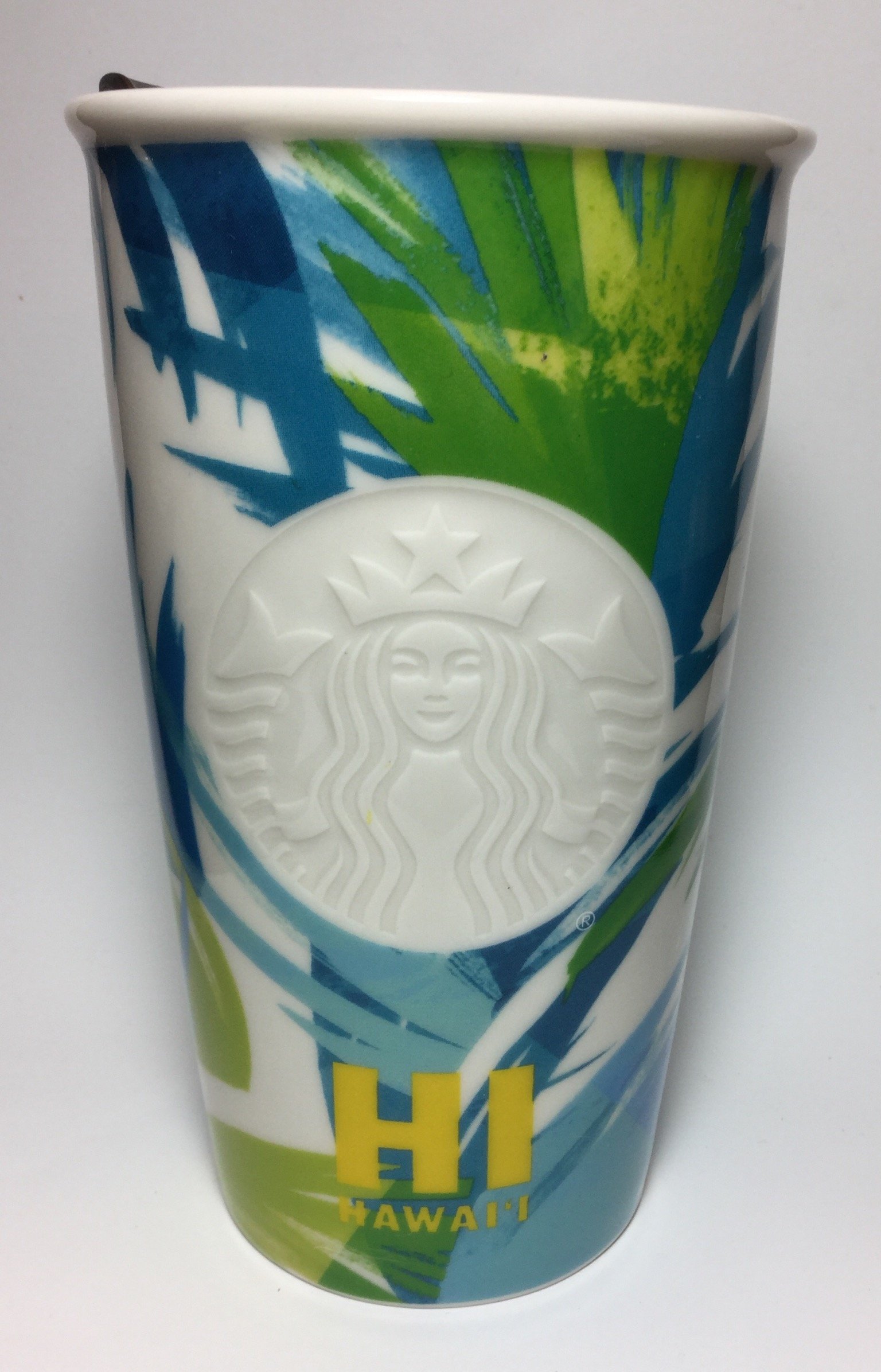 Starbucks 2016 Dot Collection Hawaii Limited Edition Ceramic Travel Tumbler Mug - Perfect for Coffee, Tea & Hot Drinks On The Go