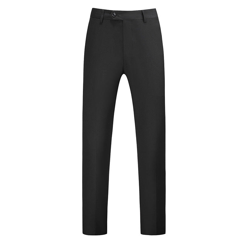 Black Modern Fit Straight Leg Classic Dress Pants for Men | Office, Business & Formal Wear | Professional Work Attire & Special Occasions