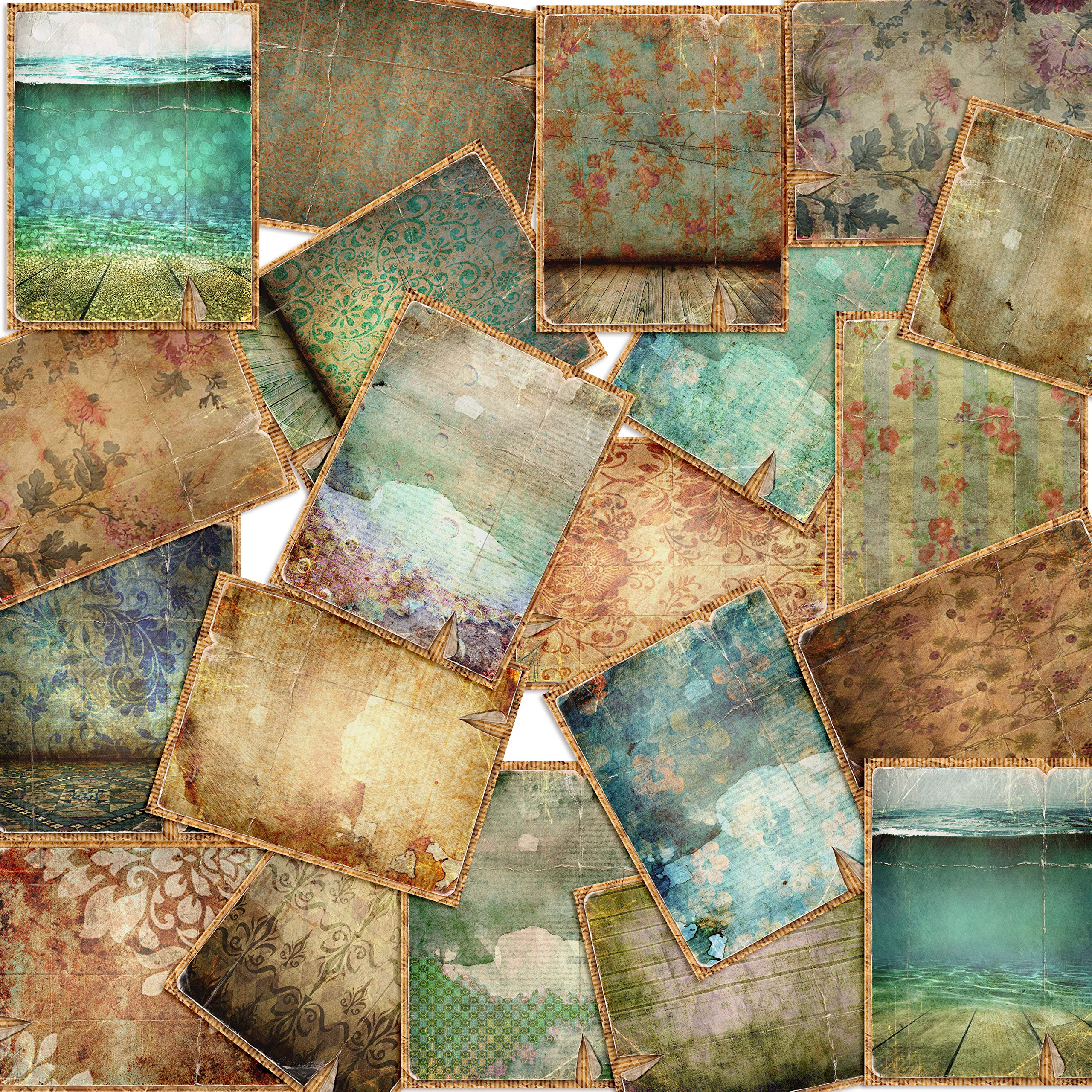 Mermaid Fantasy Journal Paper Pack - 50 Sheets of Scrapbook Paper for DIY Scrapbooking, Card Making, and Bullet Journaling - Perfect for Creative Projects and Gift Wrapping
