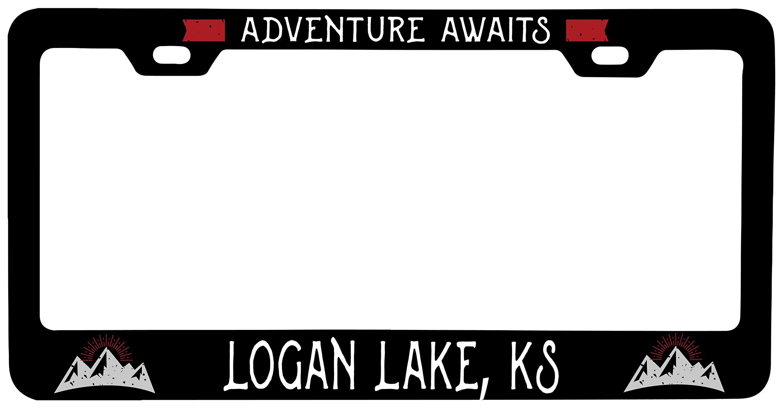 R&R Imports Logan Lake Kansas Vanity Metal License Plate Frame - Durable Car Accessory for Personalization & Decoration