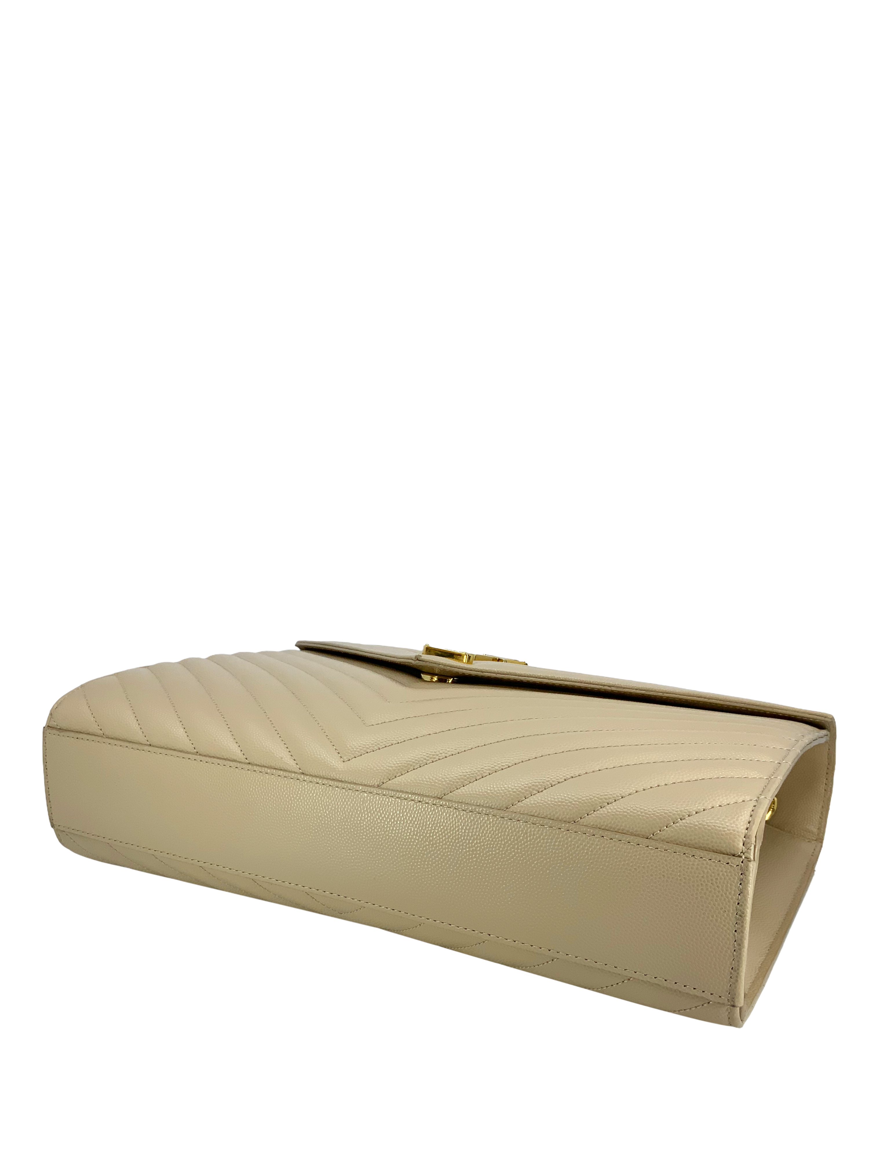 Saint Laurent Matelassé Large Monogram Envelope Flap Bag - Luxury Designer Crossbody Purse for Women, Perfect for Evening Parties & Date Nights