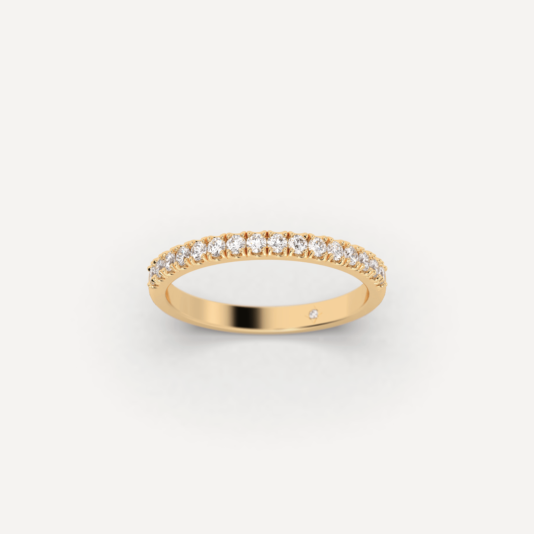 14K White Gold Pave Diamond Wedding Band for Women - Elegant Stackable Ring for Bridal, Engagement, Anniversary & Everyday Wear